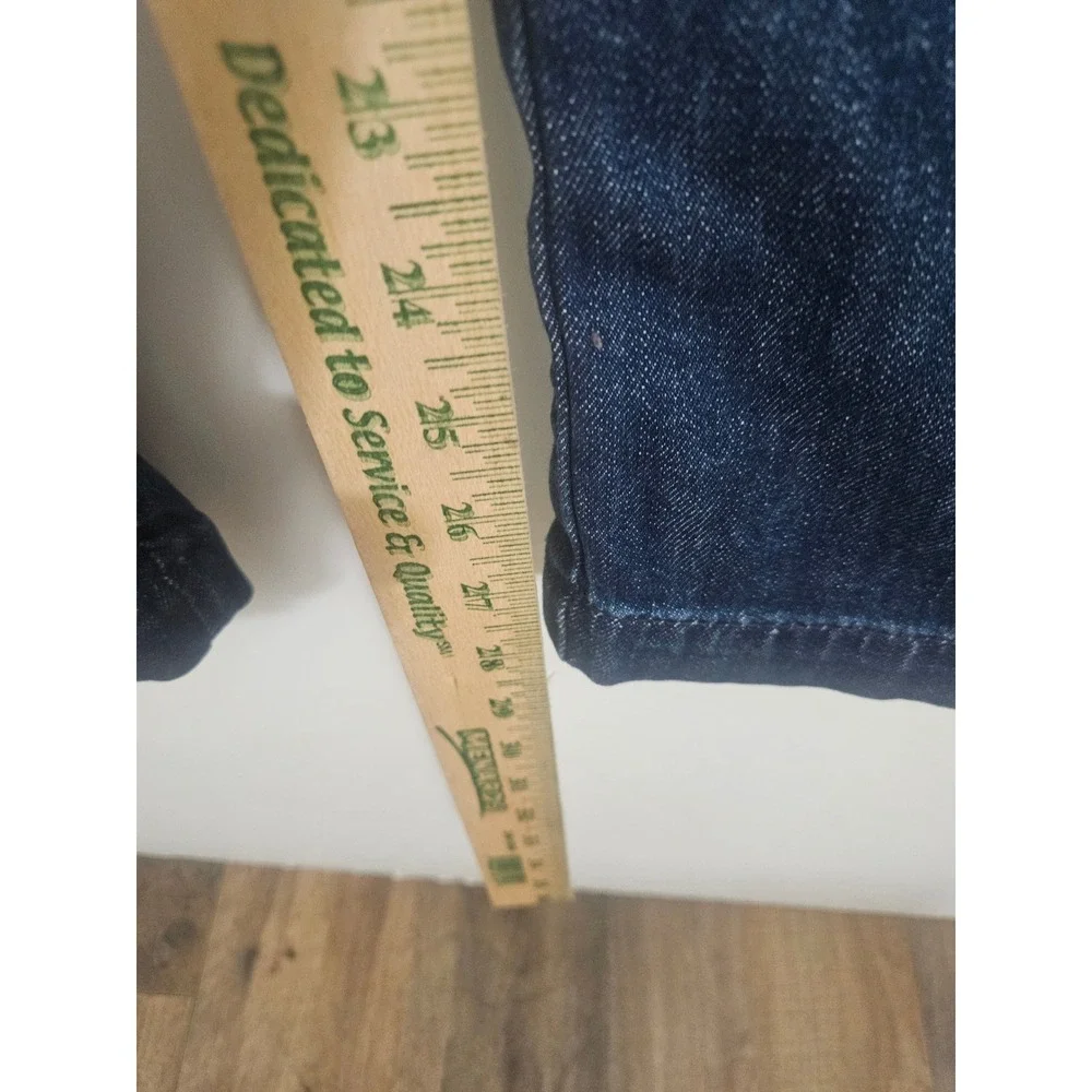 American Eagle Stretch Denim Trouser‎ Jeans Dark Wash Wide Leg Pleated Size 2